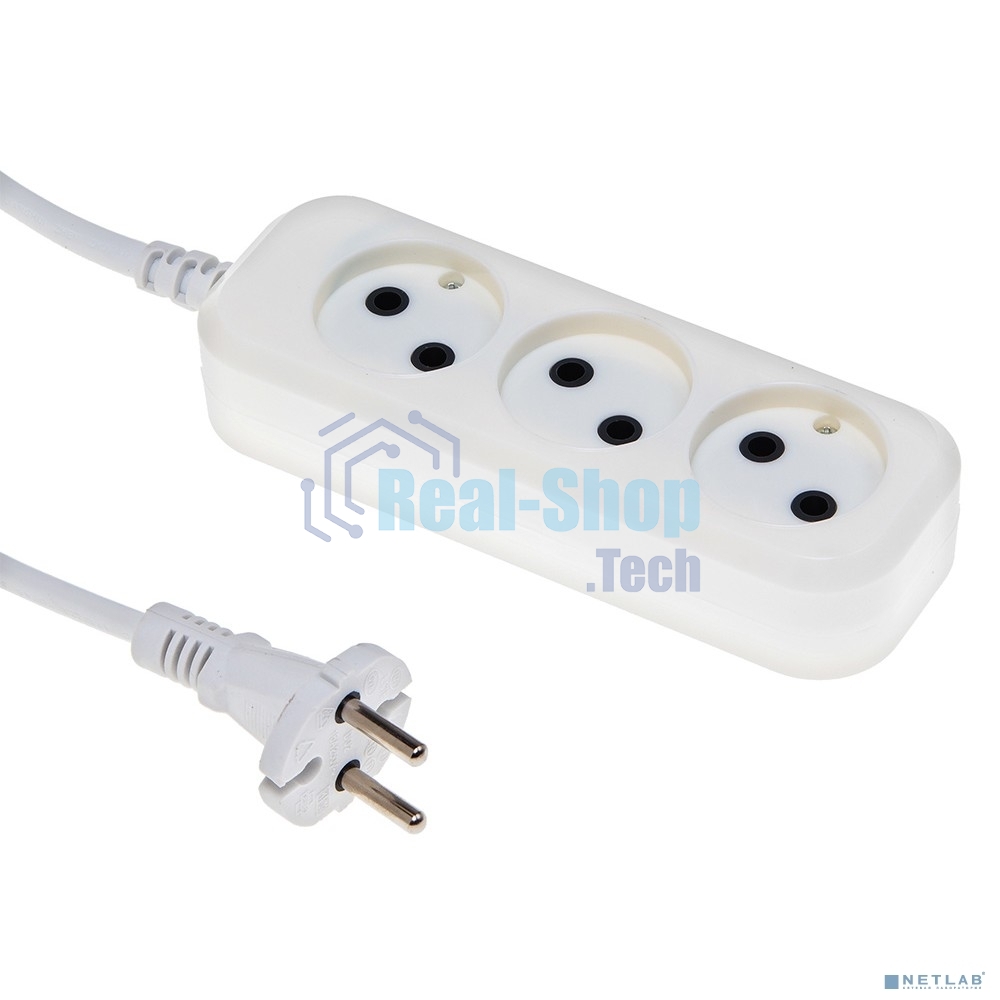 Сетевой удлинитель Buro BU-PSL3.1/W 1.5 м (3 розетки) белый (пакет ПЭ)