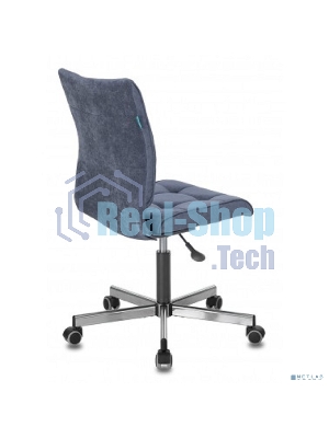 Кресло Бюрократ CH-330M/LT-27 темно-синий, экокожа, 120 кг, механизм качания, без подлокотников