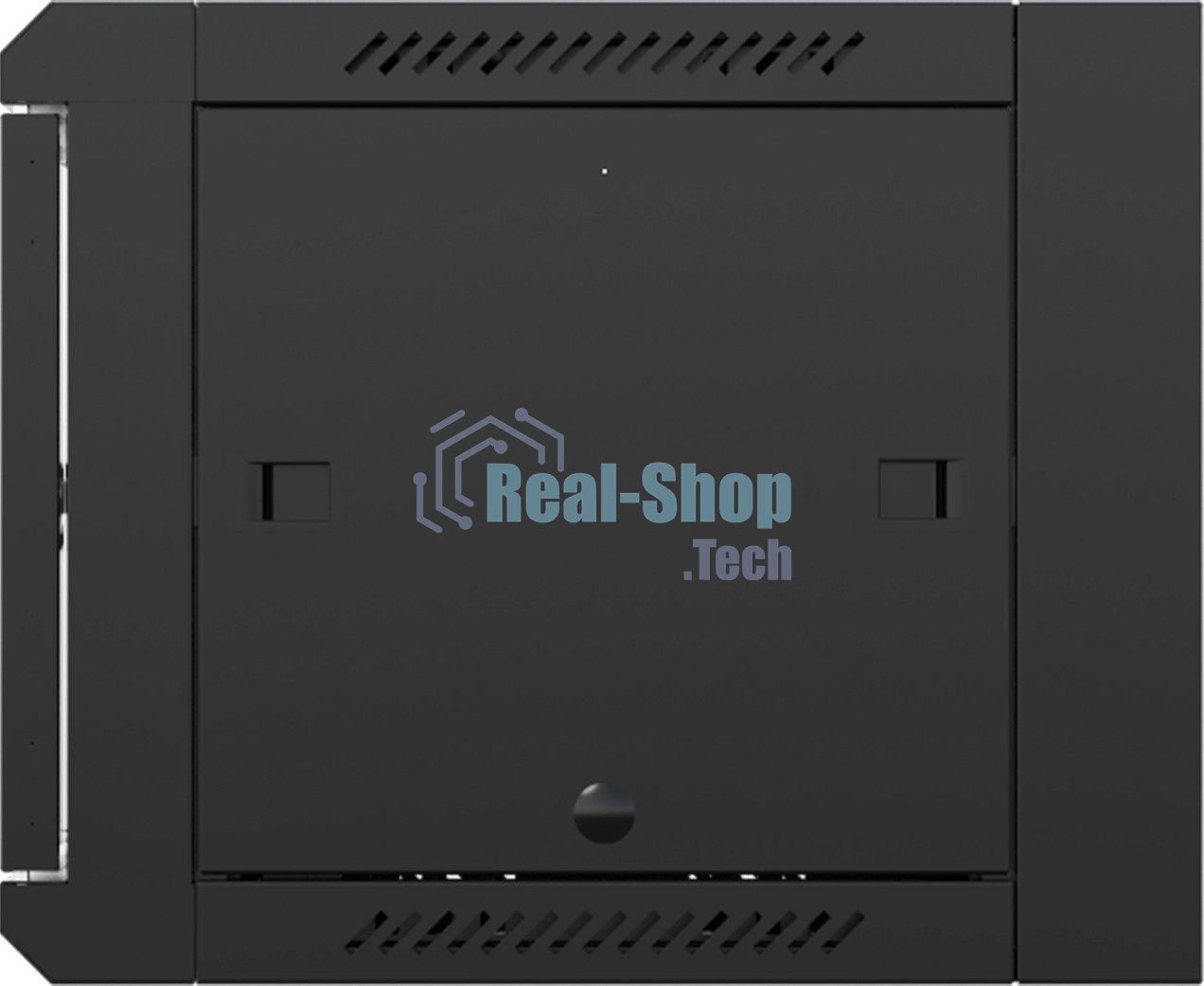 Шкаф коммутационный NTSS NTSS-W6U6045GS-BL настенный 6U 570x450 мм пер. дв. стекл 60 кг черный 350 мм 18 кг 220 град. 370 мм IP20 сталь