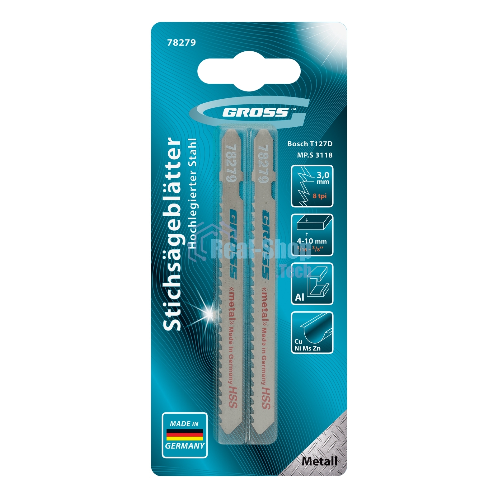 Полотна для электролобзика по металлу Gross 2 шт. (3118 - T127D)