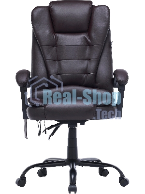 Кресло Cactus CS-CHR-OC03M-BR темно-коричневый, экокожа, подголовник