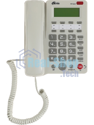 Телефон проводной Ritmix RT-550 белый/серый