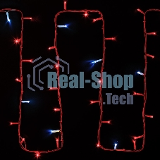 Гирлянда светодиодная Нить 20м 200 LED КРАСНЫЙ белый каучук IP67 эффект мерцания 230В соединяется нужен блок 315-001 NEON-NIGHT