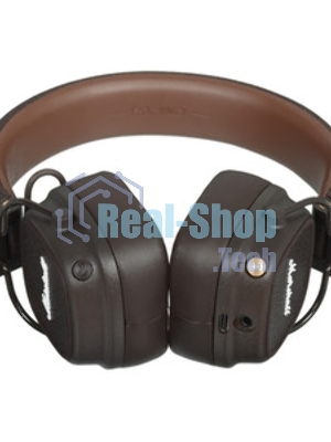 Беспроводные/проводные наушники Marshall Major V коричневый, накладные, Bluetooth + проводной, беспроводная зарядка, до 100 ч