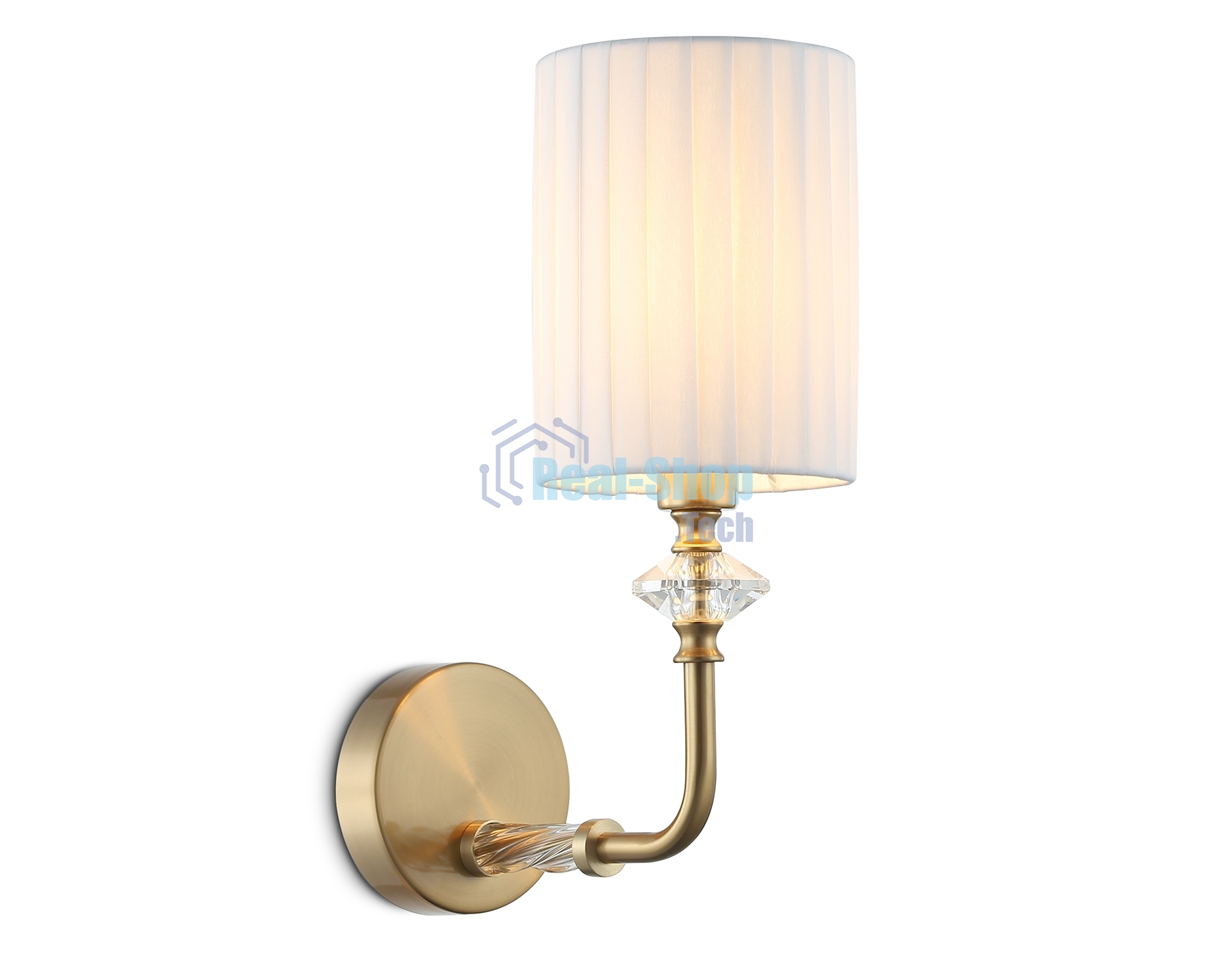 Настенный светильник Ambrella light LH71506 BS/FR латунь/белый матовый E14 max 40W 230*120*310
