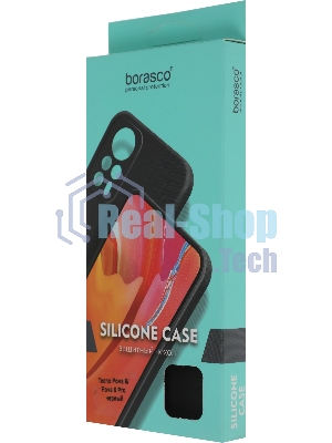 Чехол (клип-кейс) BoraSCO для Tecno Pova 6/6 Pro Silicone Case черный (73173)