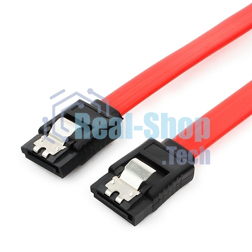 Кабель интерфейсный SATAIII Cablexpert CC-SATAM-DATA-0.3M, 30 см, 7pin/7pin, защелка, пакет