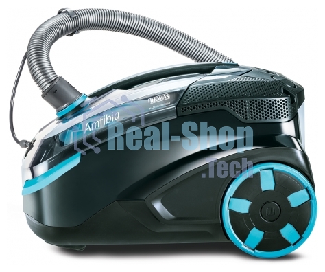 Моющий пылесос Thomas DryBOX Amfibia черный/голубой, 325/1700 Вт, уборка влажная/сухая/сбор жидкости, пылесборник контейнер 2.6 л