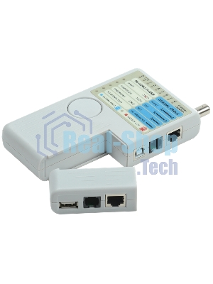 Тестер для витой пары ITK 4в1 RJ45/RJ11/BNC/USB с элем. пит.