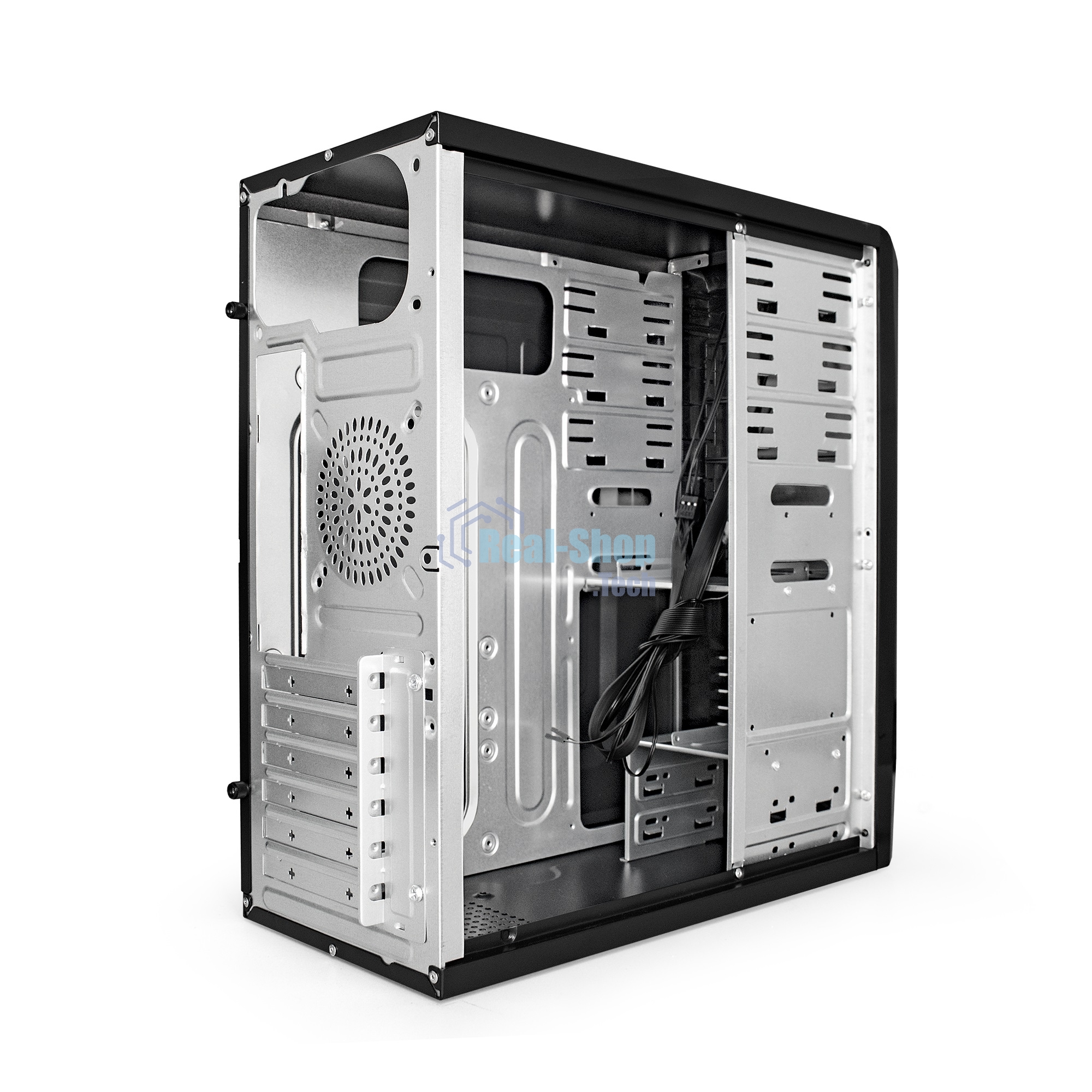 Компьютерный корпус ExeGate EX261449RUS Miditower CP-601 Black, ATX, (CP400W, 80мм), 2хUSB, Audio