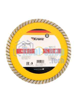 Диск алмазный отрезной Kranz Turbo волна 180x22.2 мм