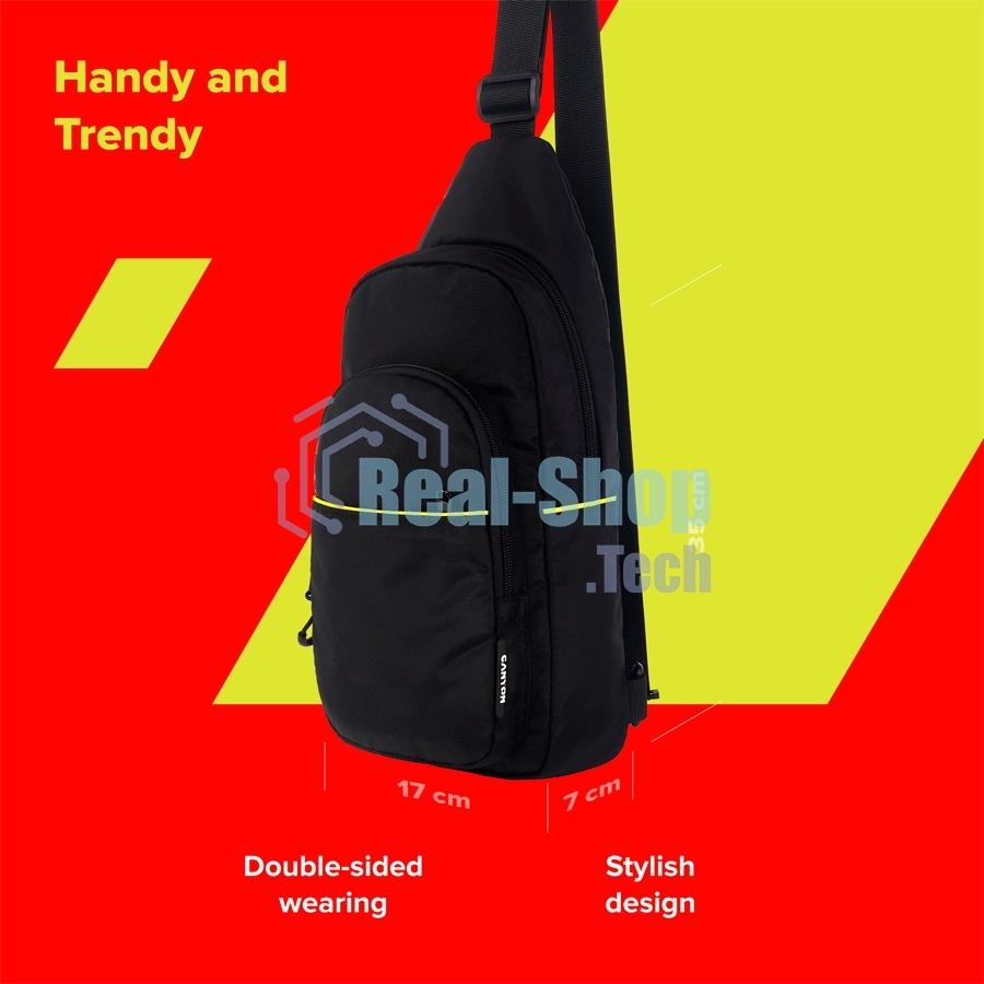 Сумка через плечо CANYON CB-2/3.5 л/3 внешних и 2 внутренних кармана/водооталкивающий материал/черный (GSCNSCBD2B1)