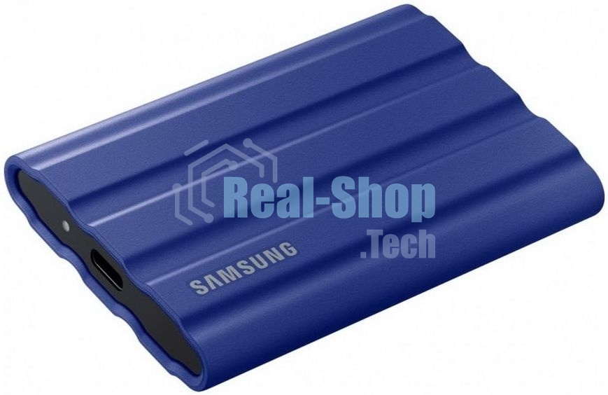 Внешний SSD Samsung T7 Shield, 1TB, USB 3.2 Gen 2 Type-C, R/W 1050/1000, синий