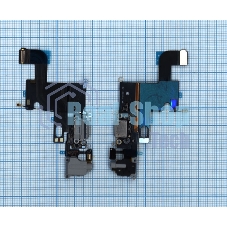 Шлейф разъема питания с аудио-разъемом для iPhone 6 серый