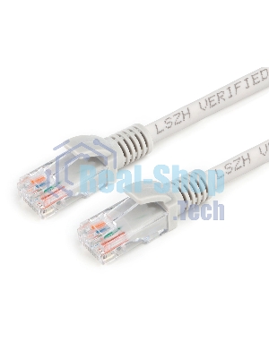 Патч-корд LSZH UTP Cablexpert PP31-1.5M cat.5e, 1.5м, литой, многожильный, серый