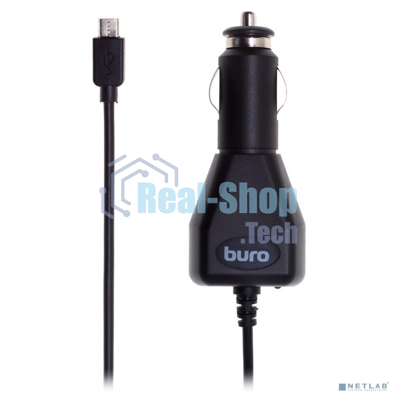 Автомобильное зарядное устройство Buro 2A универсальное кабель microUSB черный