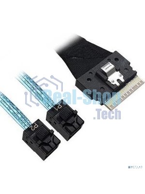 Кабель Broadcom 05-60003-00 Slimline SASx8 (SFF8654) -to- 2 SAS HD x4 (SFF8643)+ SFF9402, 1M