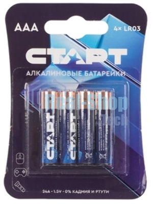 Батарейки СТАРТ LR03-BL4 40/720 (4 шт)