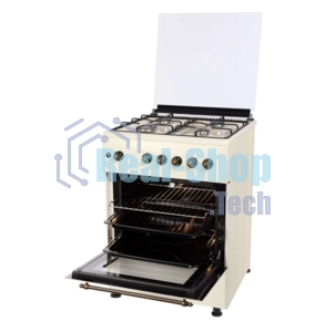 Плита газовая Nordfrost GG 6061 Y бежевый, конфорок 4 шт, духовка 63 л, 60 см x 89 см x 60 см