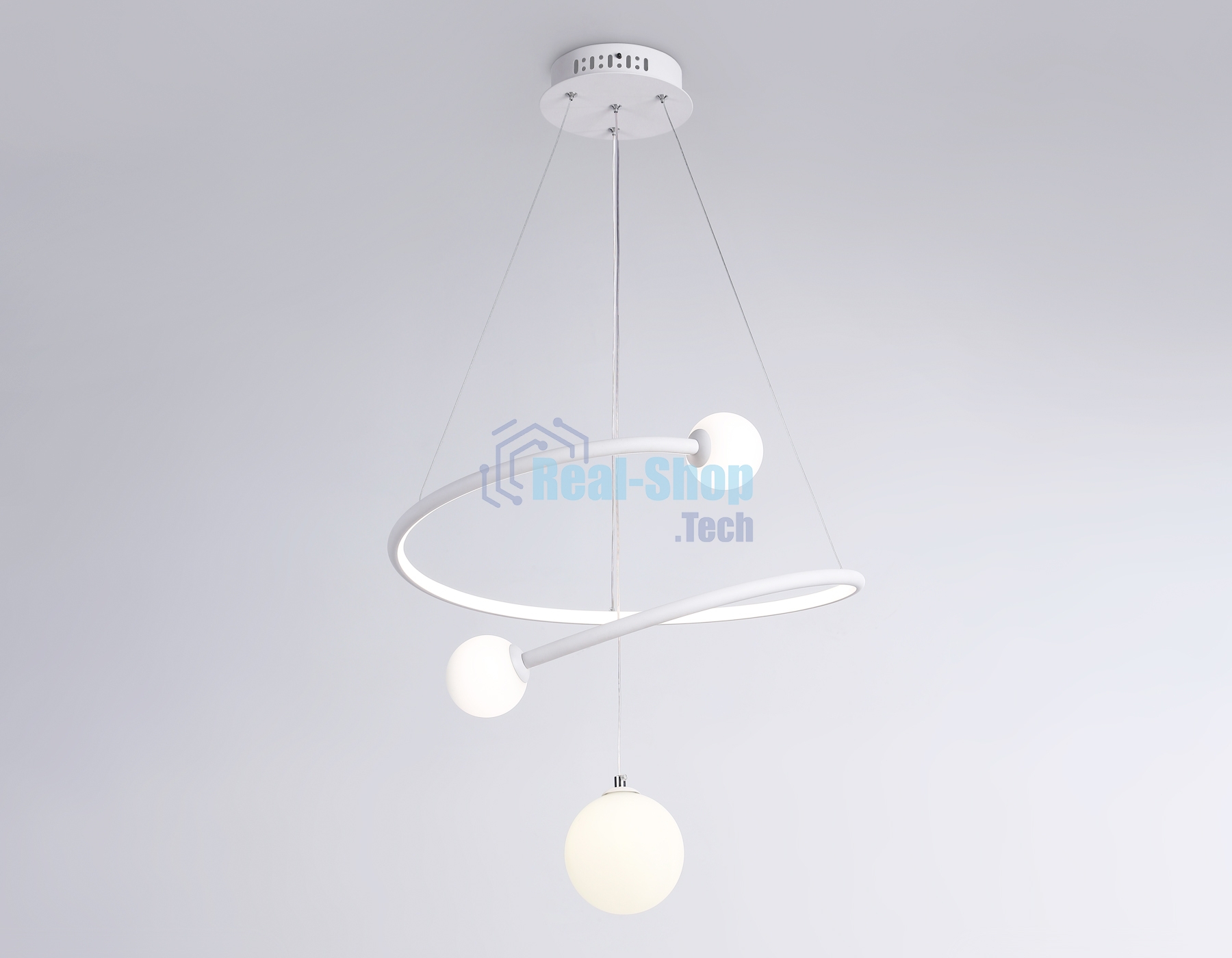 Светильник Ambrella light FL66299 WH белый 39W 3000K-6400K+G9 D500*1200 (ПДУ ИК)