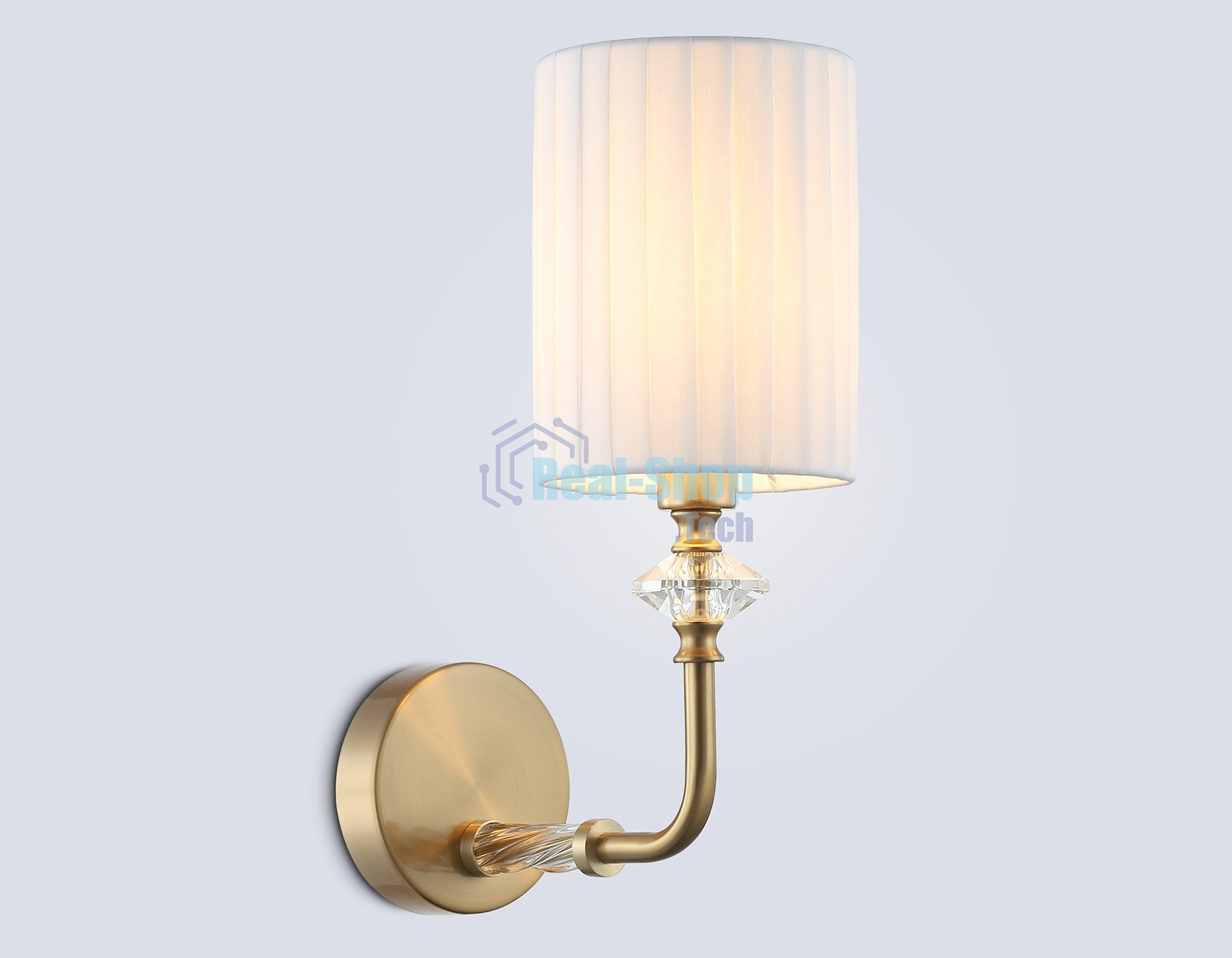 Настенный светильник Ambrella light LH71506 BS/FR латунь/белый матовый E14 max 40W 230*120*310