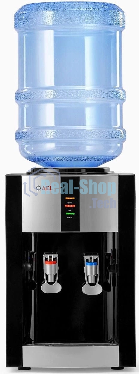 Кулер для воды AEL TC-AEL-47, верхняя загрузка, нагрев 94 °С, охлаждение 10 °С, черный/серебристый