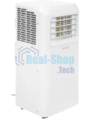 Кондиционер мобильный Hyundai HPAC-09-2 9000 BTU, 25 м², 64 дБ, охлаждение, осушение, белый