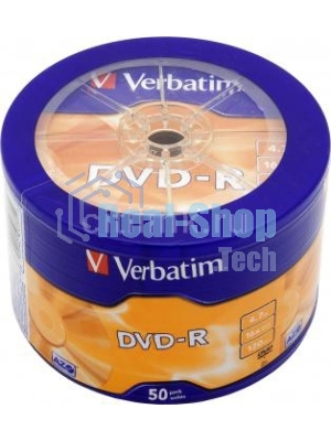 Диск DVD-R Verbatim 4.7Gb 16x Cake Box (50шт) (43731)