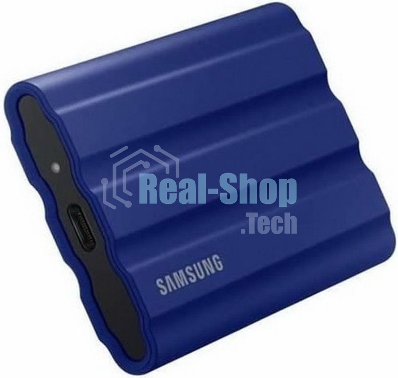 Внешний SSD Samsung T7 Shield, 1TB, USB 3.2 Gen 2 Type-C, R/W 1050/1000, синий
