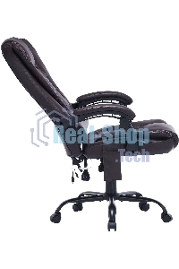 Кресло компьютерное Cactus CS-CHR-OC03M-BR темно-коричневый, эко.кожа, с подголовником