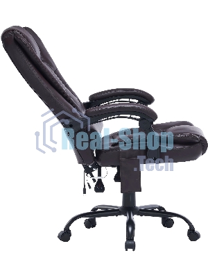 Кресло Cactus CS-CHR-OC03M-BR темно-коричневый, экокожа, подголовник