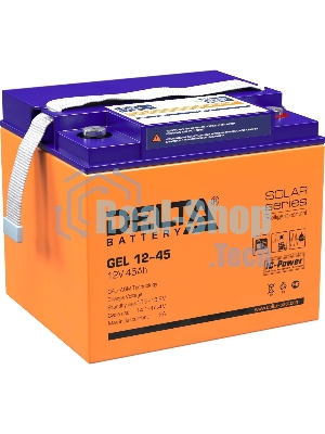 Аккумуляторная батарея Delta GEL 12-45 напряжение 12В, емкость 45А·ч (196х166х173мм)