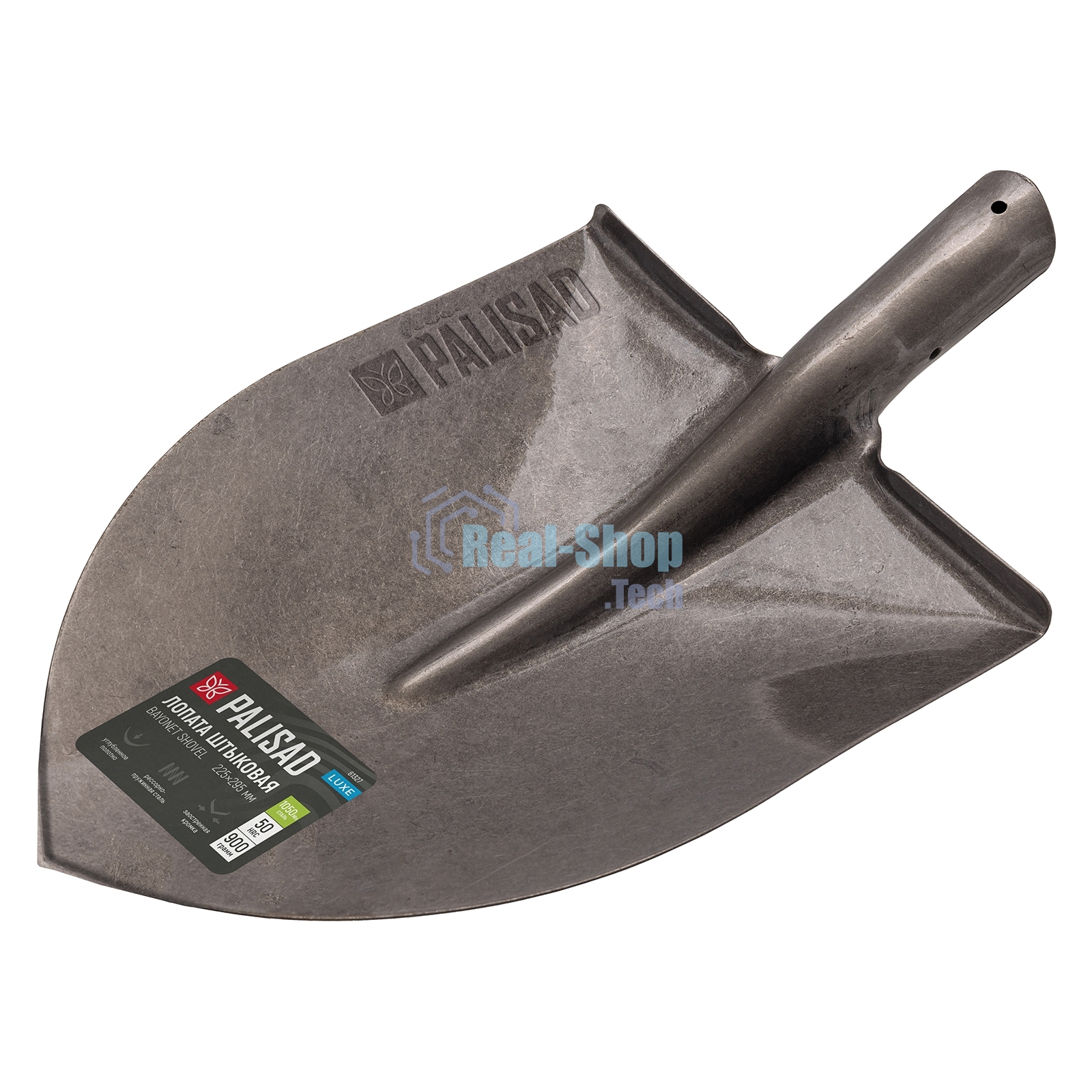 Лопата штыковая, 225х295, углубленная, рессорная сталь, 0,9 кг, без черенка, LUXE Palisad