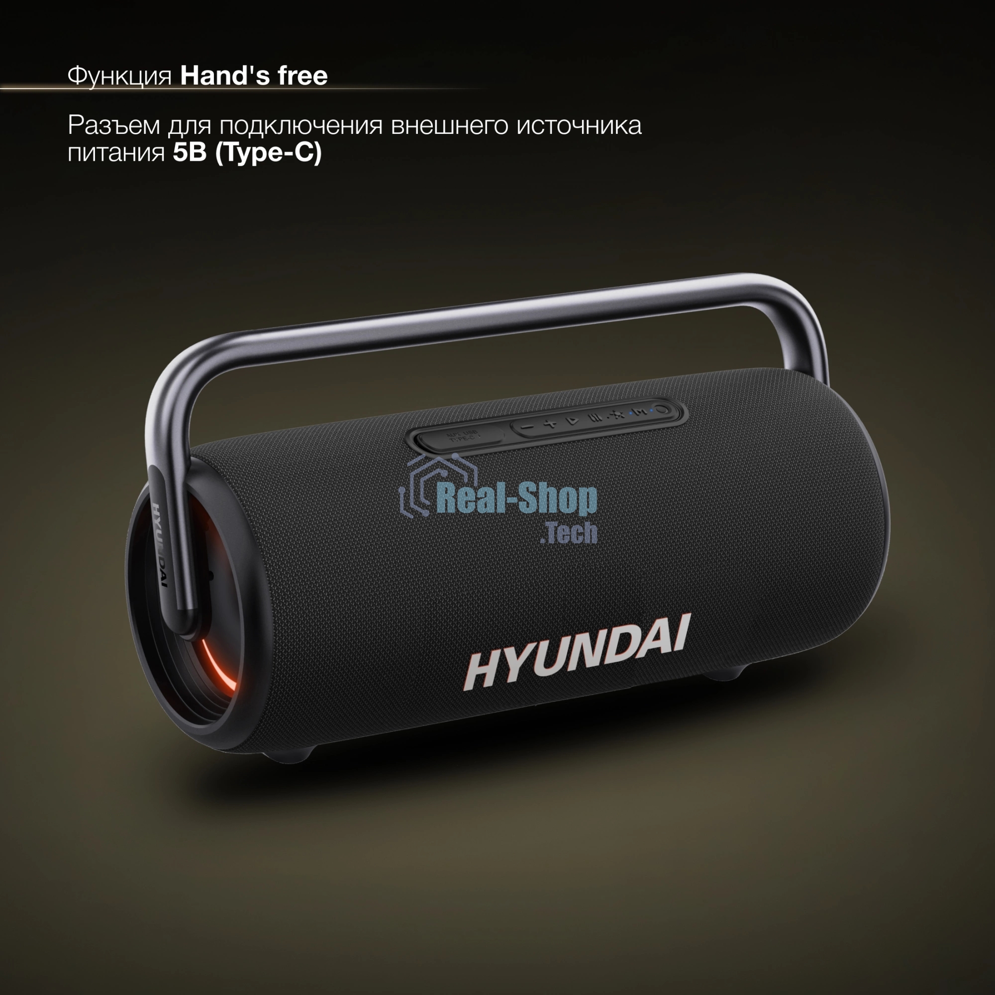 Портативная колонка Hyundai H-PS1029 черный 220W 4.1 BT 10м 4800mAh