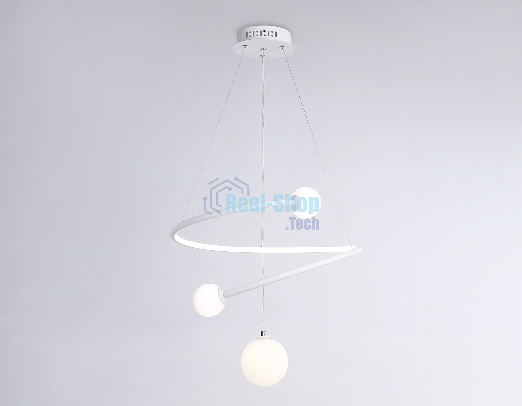 Светильник Ambrella light FL66299 WH белый 39W 3000K-6400K+G9 D500*1200 (ПДУ ИК)