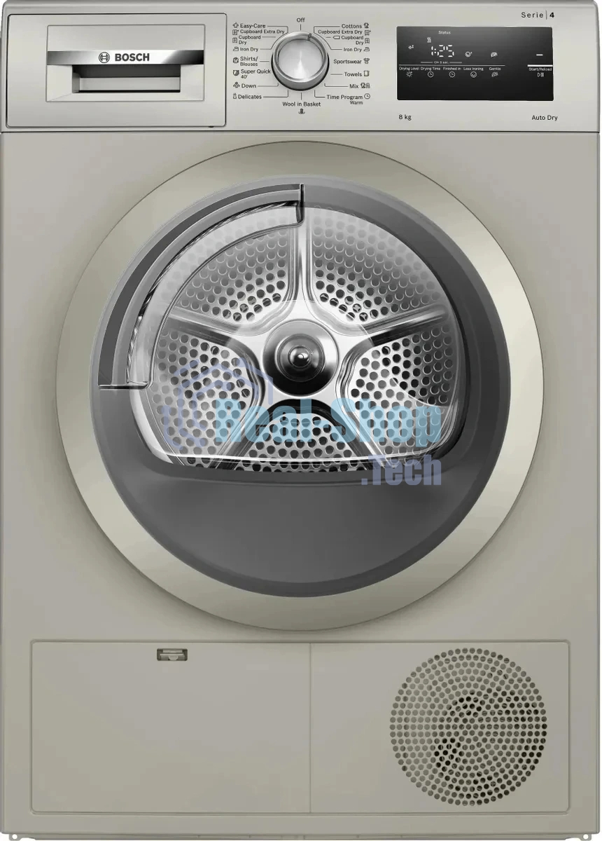 Сушильная машина Bosch WTN86212ME серый, 8 кг, сушка - конденсационная, программ - 8, 59.8 x 84.2 x 61.3 см