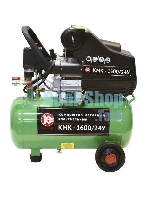 Компрессор КАЛИБР КМК-1600/24У 1.6кВт 8атм 24л 198л/мин 2выхода