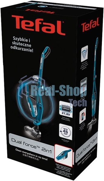 Пылесос Tefal TY6751WO 750Вт голубой/черный