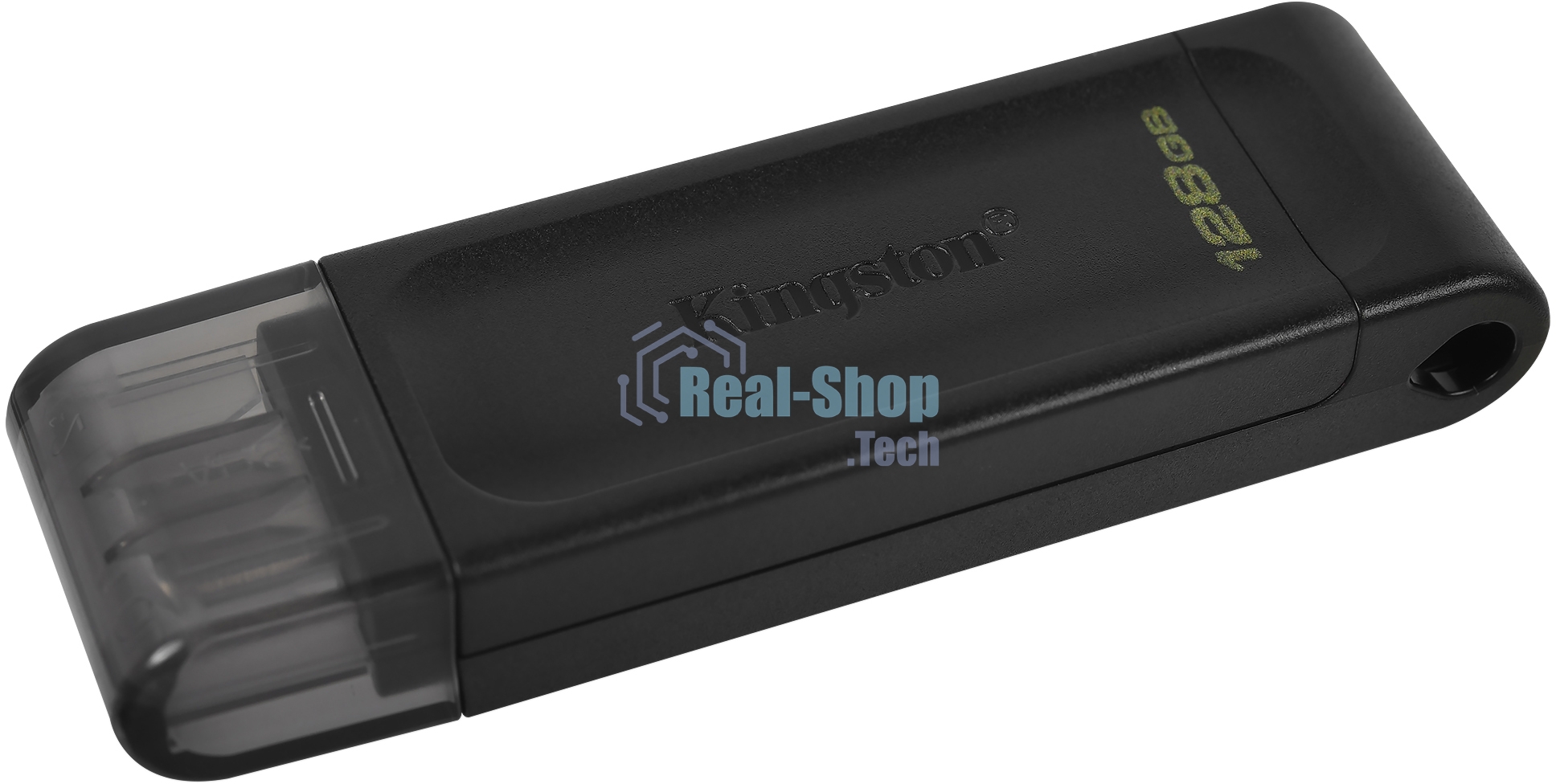 Флешка USB Kingston DataTraveler DT70 (DT70/128Gb), 128Gb, USB Type C, R/W 70/45, черный