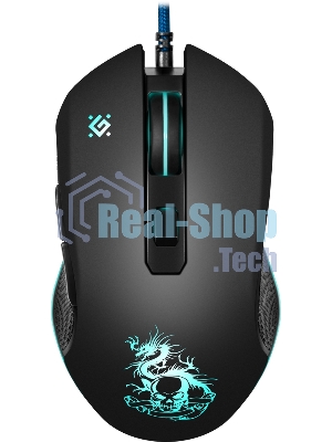 Мышь проводная Defender Sky Dragon GM-090L черный, 3200 dpi, USB, кнопки - 6
