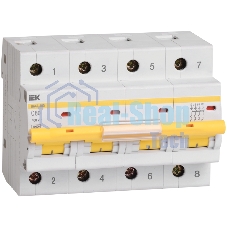 Выключатель автоматический модульный 4п C 80А 10кА ВА47-100 ИЭК MVA40-4-080-C