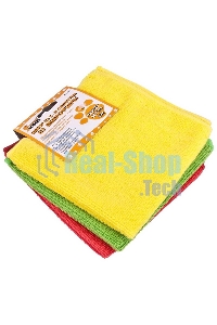 Набор из 3-х салфеток из микрофибры Рыжий кот MFS-02/3, размер: 30x30 см