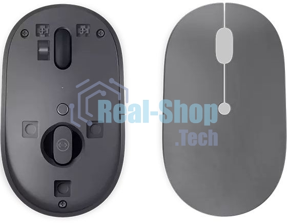 Мышь беспроводная Lenovo Go серый, 2400 dpi, радиоканал, USB-C, кнопки - 3