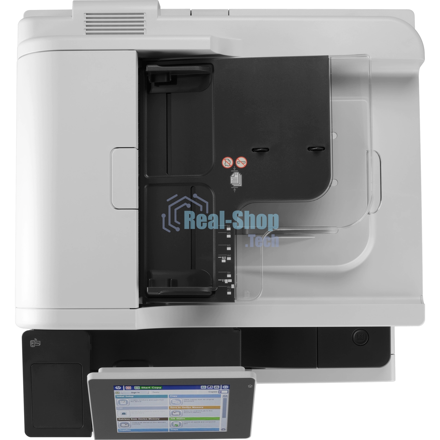 МФУ лазерное HP LaserJet Enterprise MFP M725f, лазерный принтер/сканер/копир/факс A3, 40ppm, 1200dpi, 1024Mb, 320Gb HDD, 5 trays 100+250+250+500+500, Cabinet, ADF100, Duplex, USB/LAN/FIH, Color LCD20i, 1y warr, repl. Q7830A M5035x, Q7831A M5035xs)