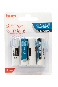 Батарея Buro Alkaline LR6 AA (4шт) блистер