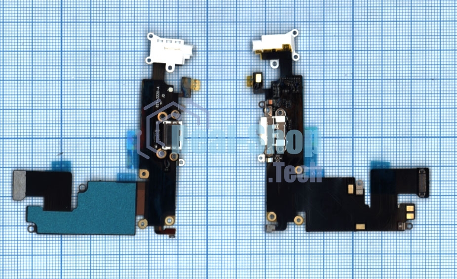 Шлейф разъема питания с аудио-разъемом для iPhone 6 Plus белый