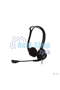 Гарнитура проводная с микрофоном Logitech 960 черный 2.4м накладные оголовье (981-000100)