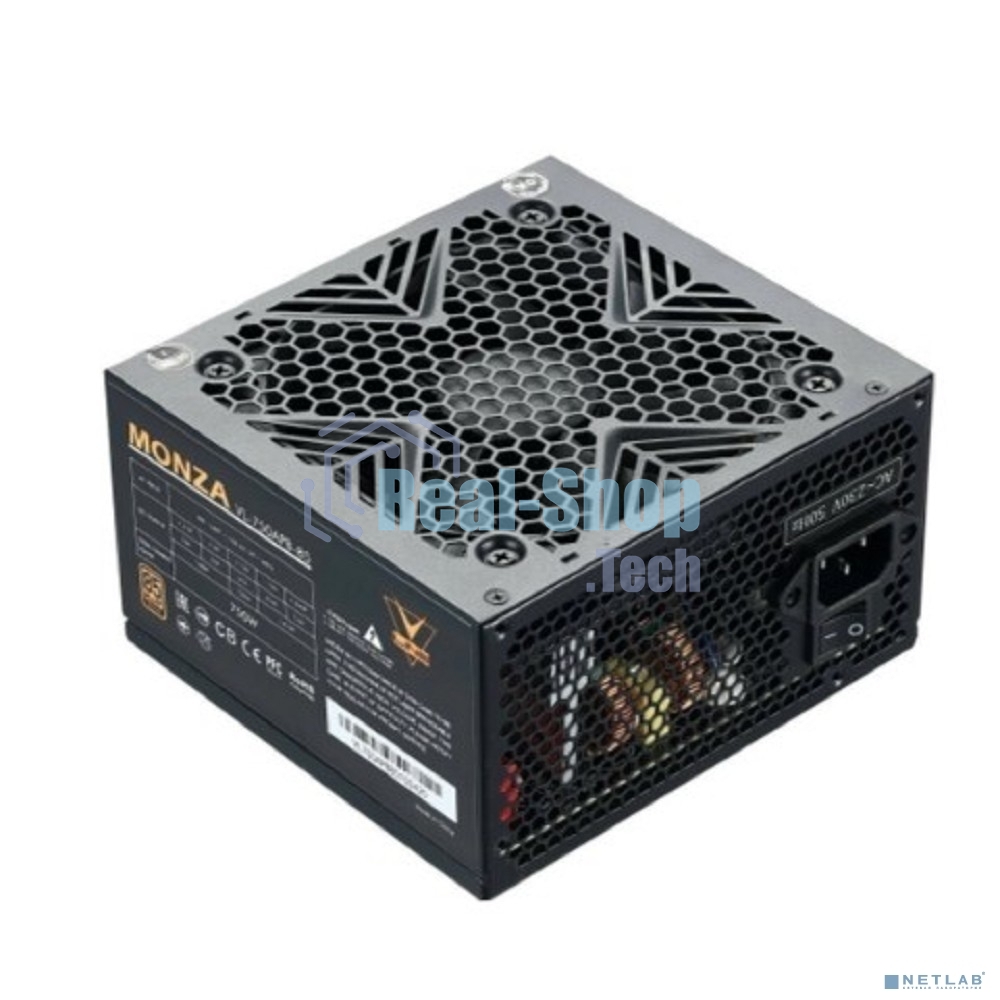 Блок питания Aerocool/Formula ATX 750W MONZA VL-750APB-85 80+ bronze (24+4+4pin) APFC 120мм fan 7xSATA RTL