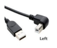 Кабель USB 2.0 на USB-B угол влево 3 м