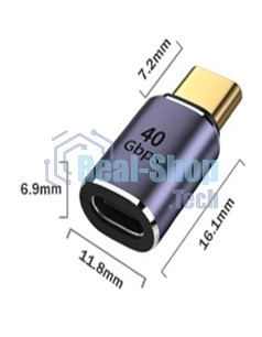 Переходник USB 4 Type-C мама-папа прямой